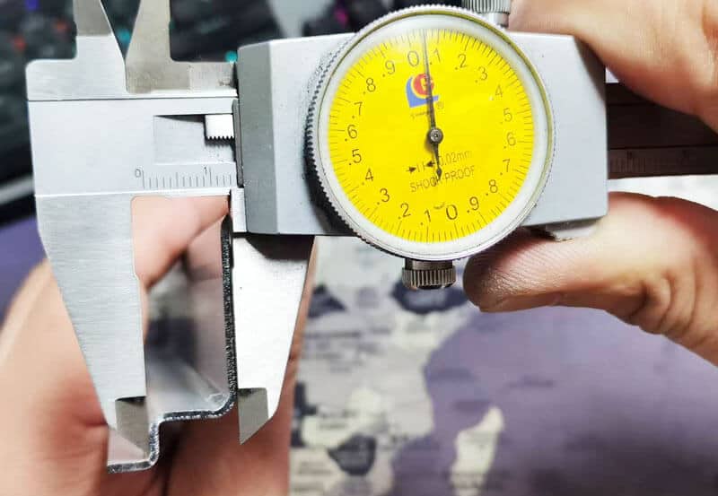 Quality test for profile measurement