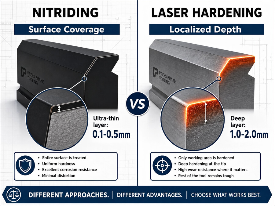 comparation: nitriding vs laser hardening