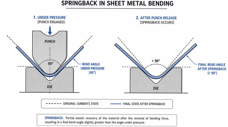 Physics of Press Brake Springback Precision 1 Press brake springback in sheet metal bending